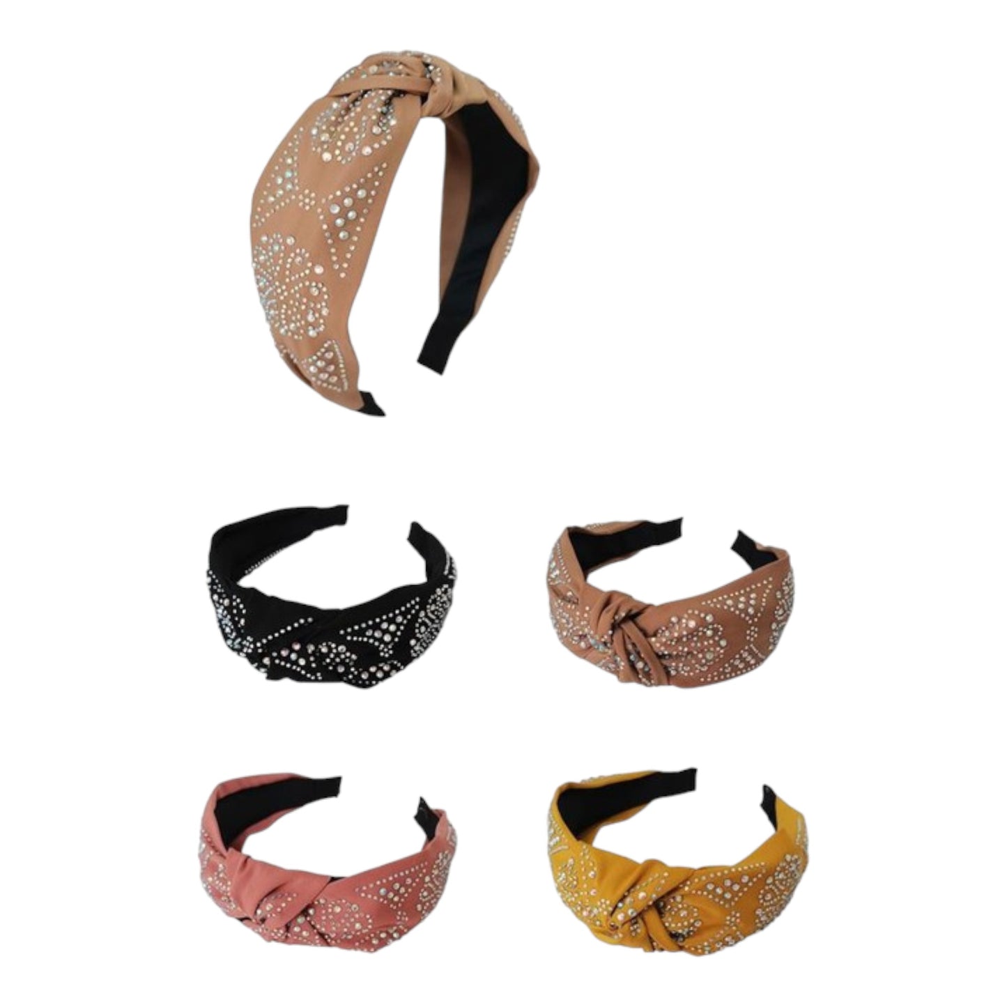 Rhinestone Decor Knot Headband HB809-12 (12PC)