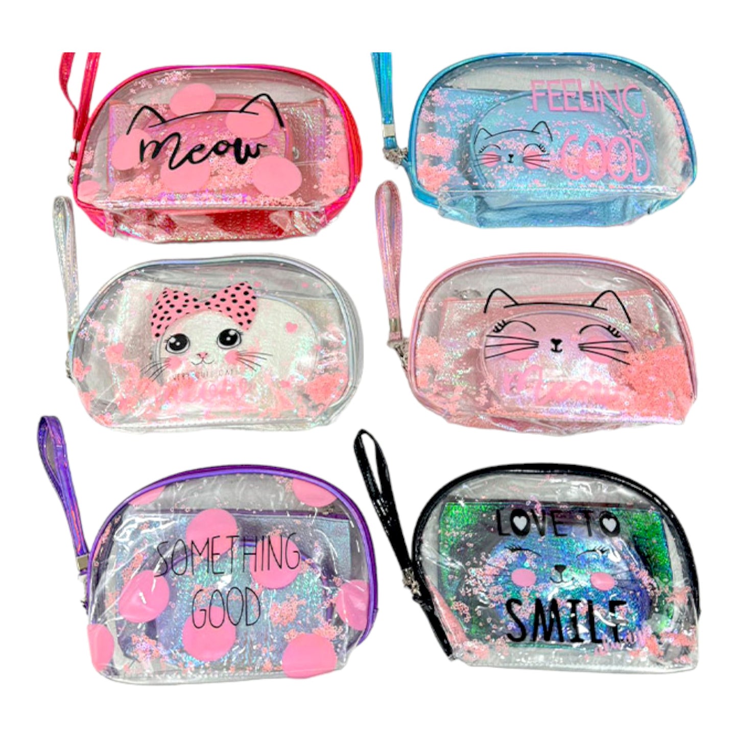 Clear Cat Meow Pouch Set MK4226-8 (12SET)