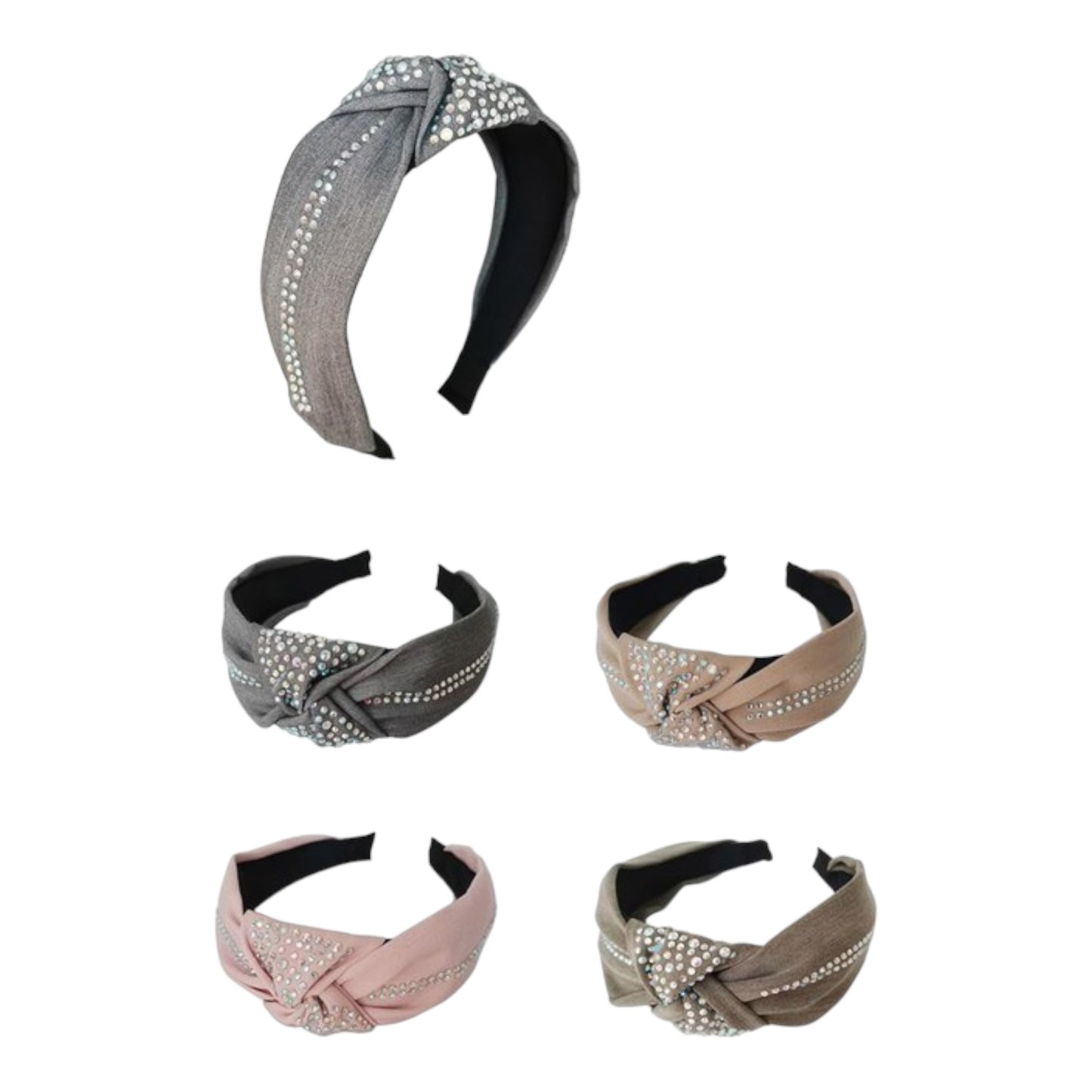 Rhinestone Decor Knot Headband HB809-13 (12PC)