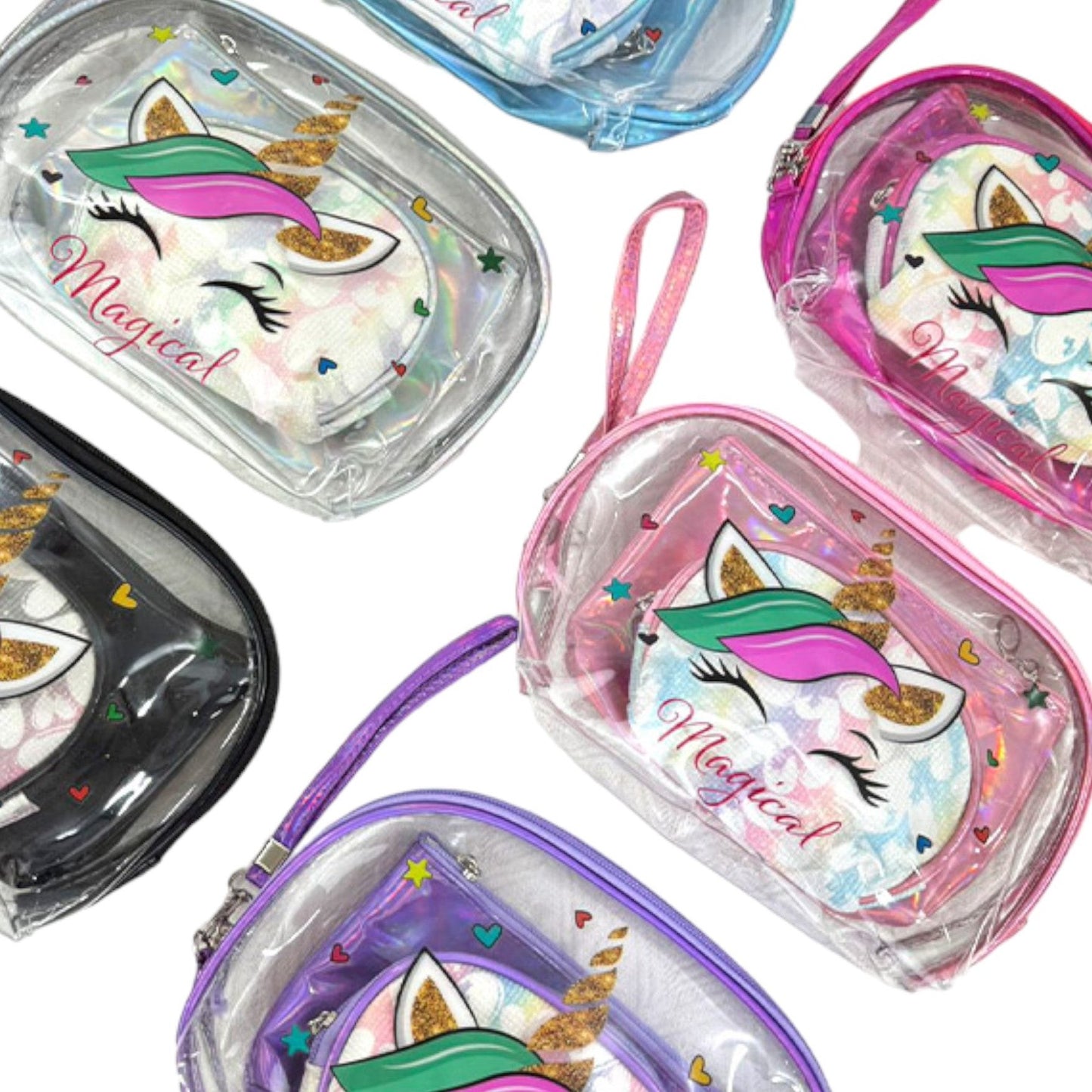 Clear Unicorn Pouch Set MK4226-6.. (12SET)