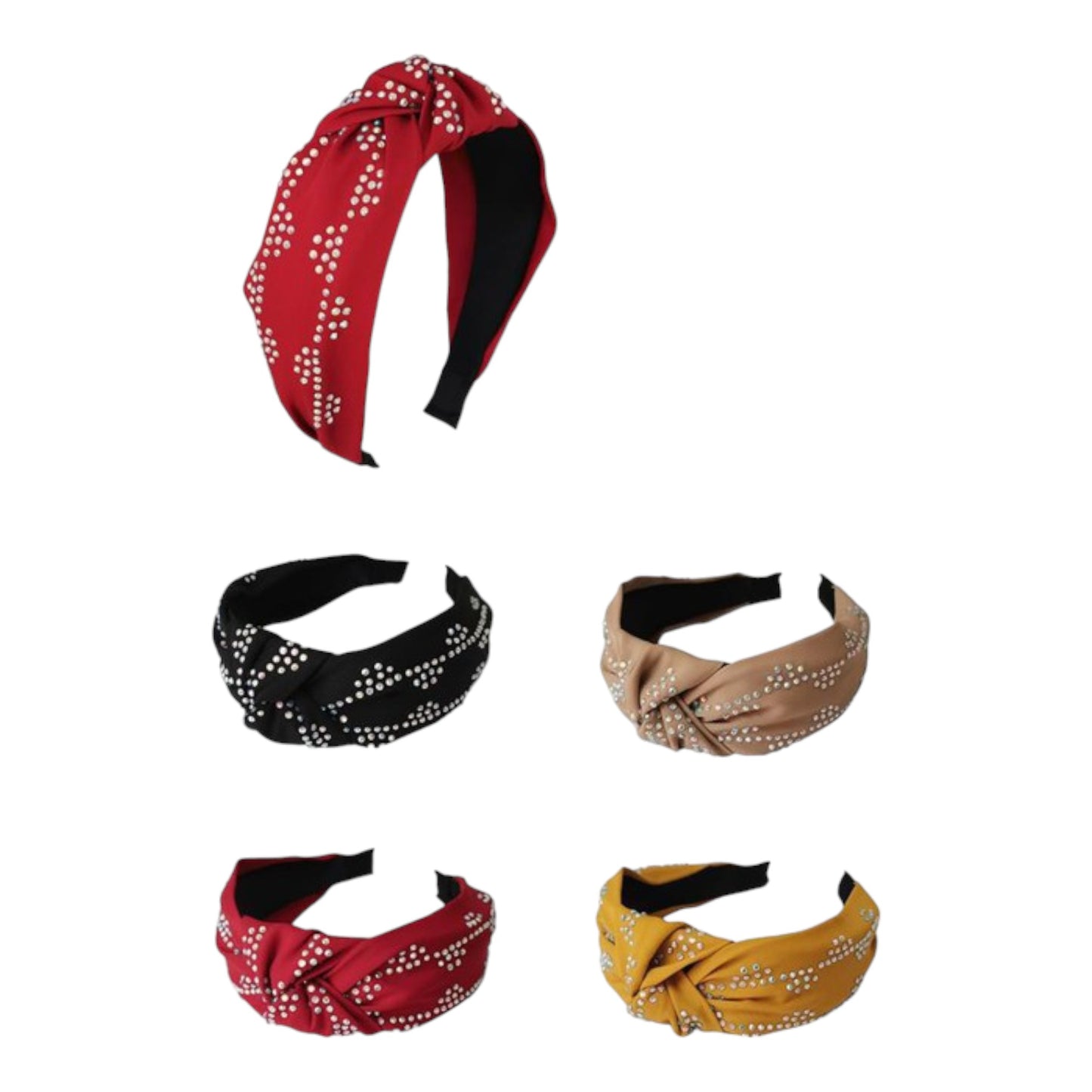 Rhinestone Decor Knot Headband HB809-14 (12PC)