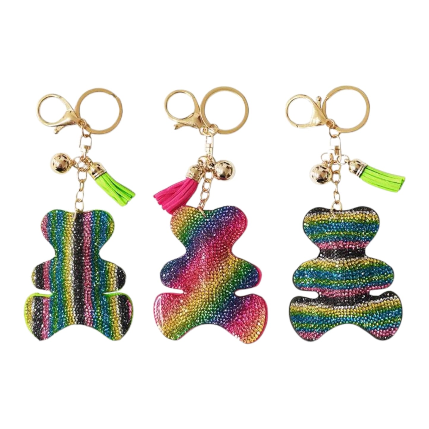 Rhinestone Teddy Bear Key Chain KC824-56 (12PC)