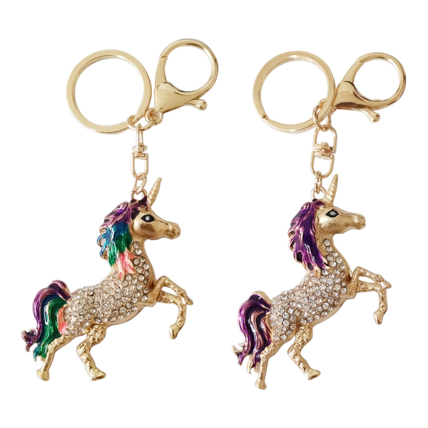 Rhinestone Unicorn Key Chain KC1022-41. (12PC)