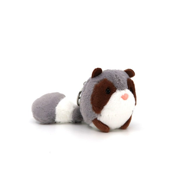 RACCOON PLUSH STONE KEY CHAIN TY612-10 (12PC)