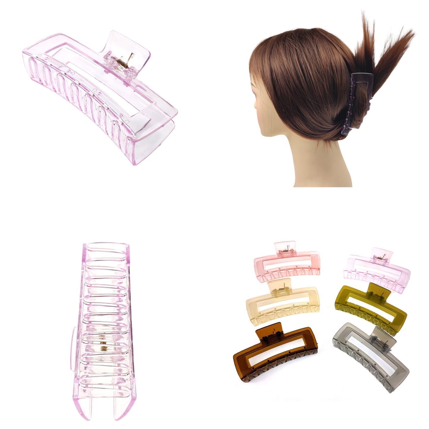 5 Inches Jumbo Square Claw Clip HC31118-11 (12PC)