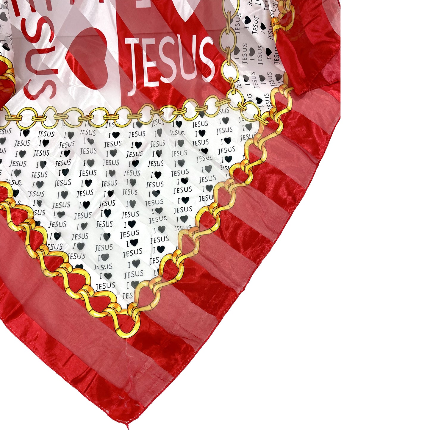 Silky Scarf I Love Jesus ST3720-1 (12PC)
