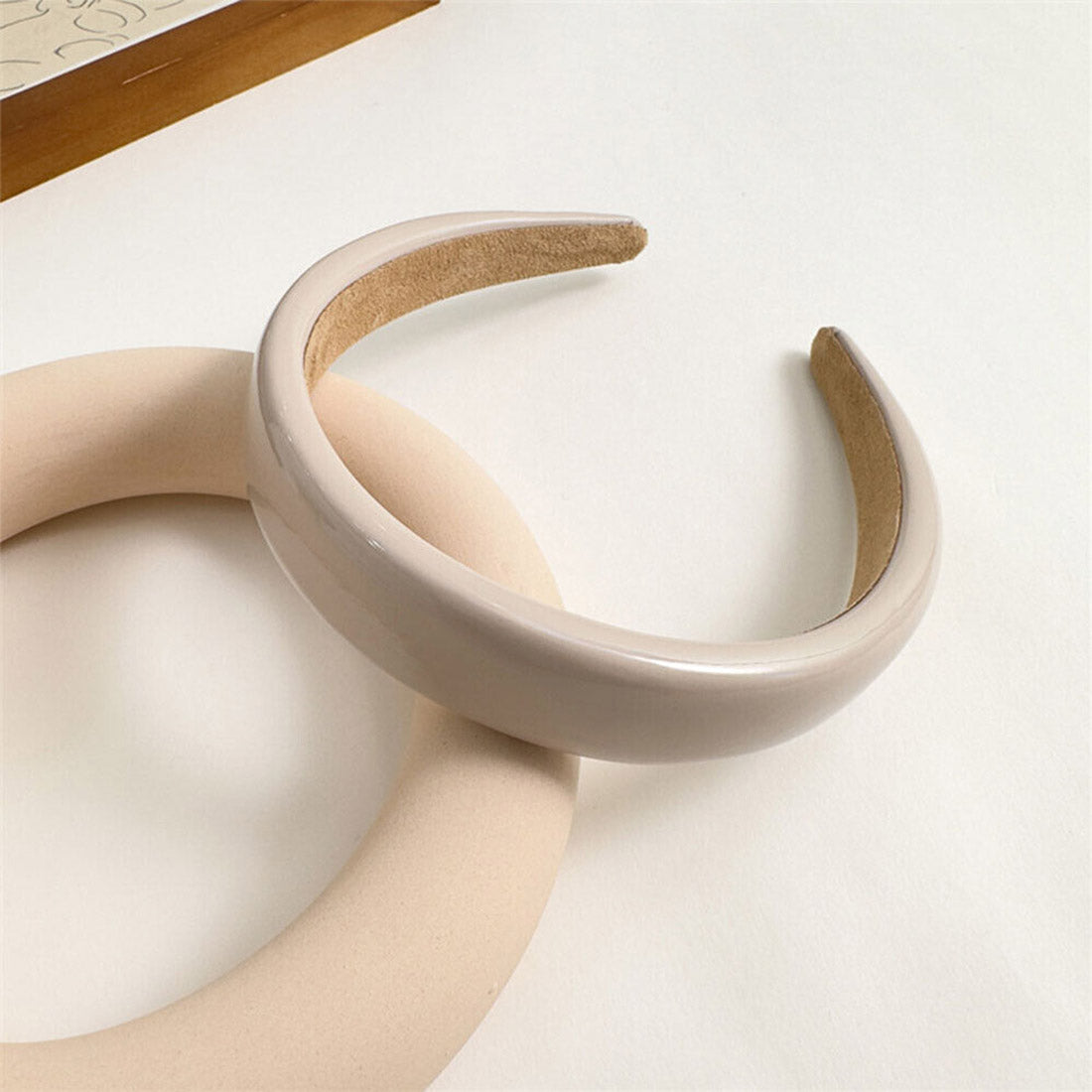 Pu Leather Plain Solid Color Headband HB1207-12 (12PC)