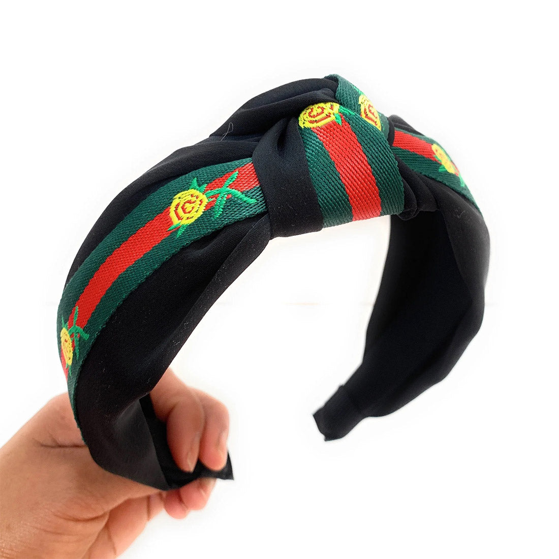 Stripe Flower Pattern Knot Headband HB21018-15 (12PC)
