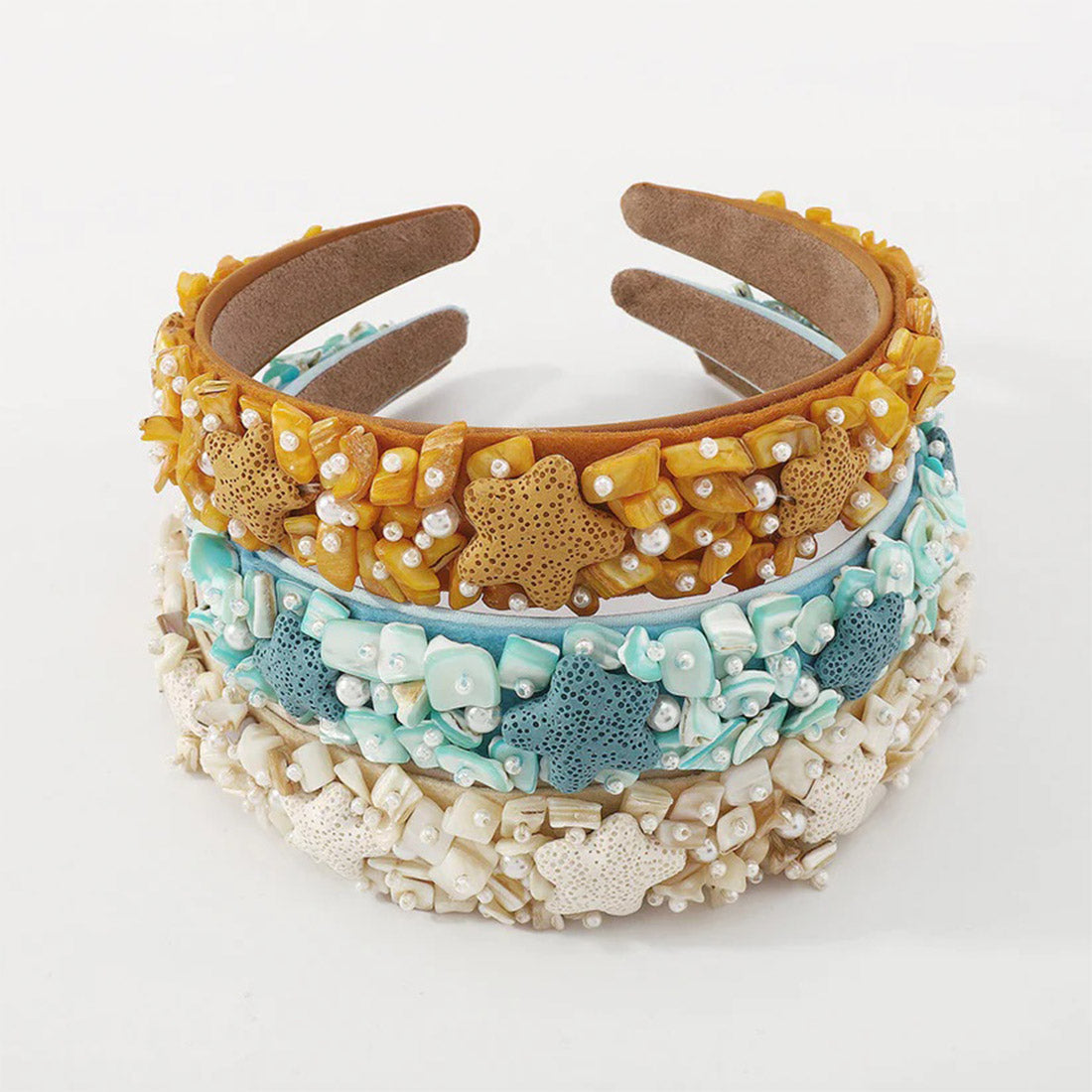 Pearl N Stone Star Decor Headband HB1218-14 (12PC)