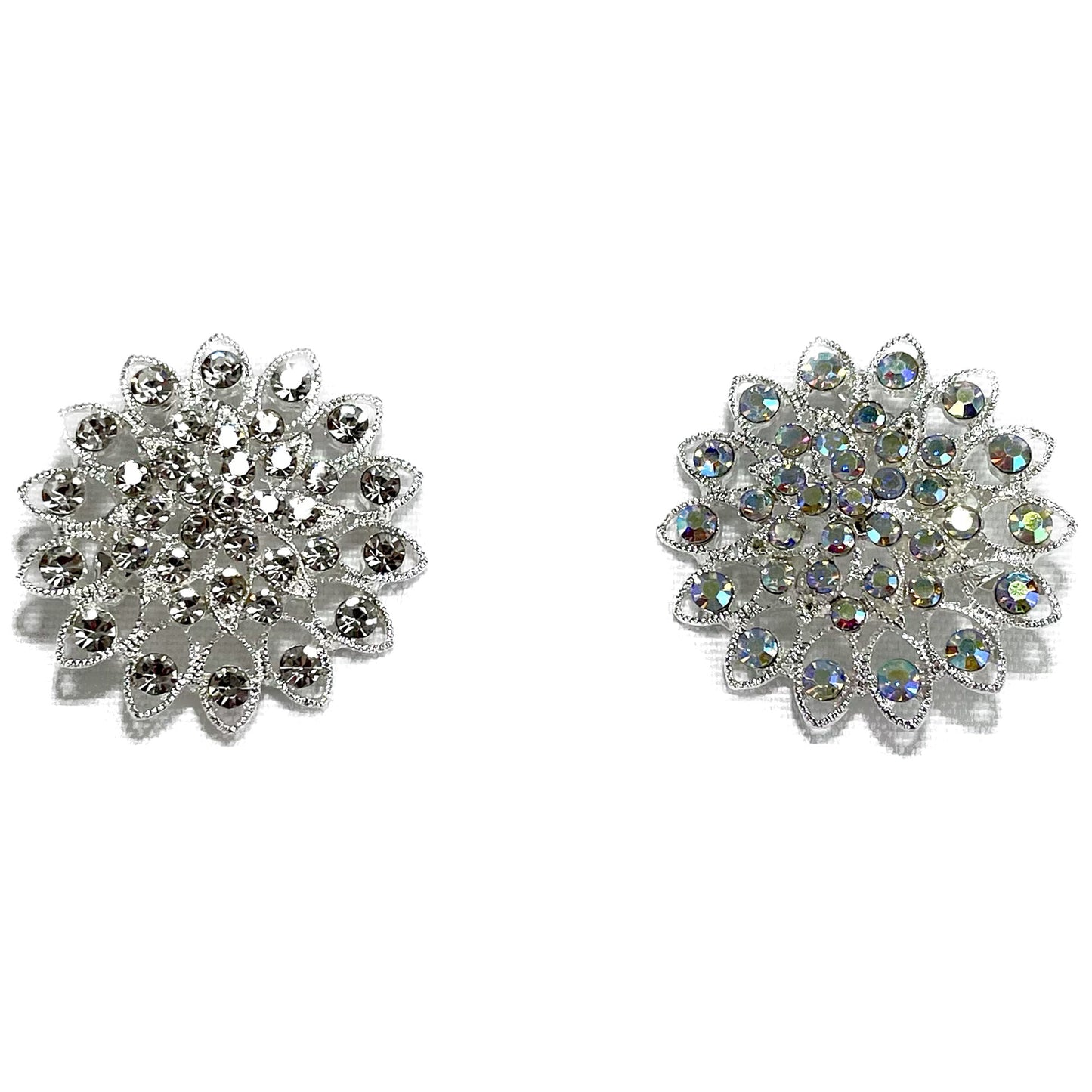 Rhinestone Flower Brooch BC0427-14 (12PC)