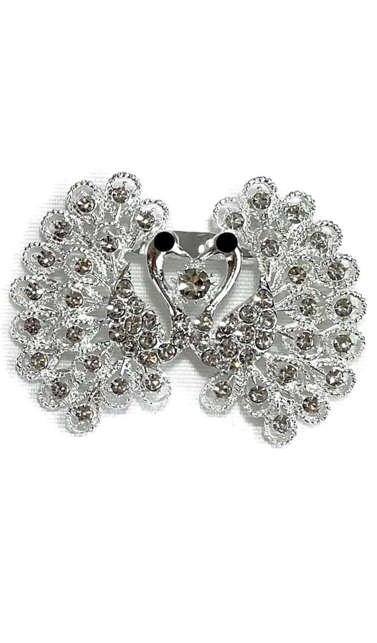 Rhinestone Swan Brooch Bc0427-1 (12PC)