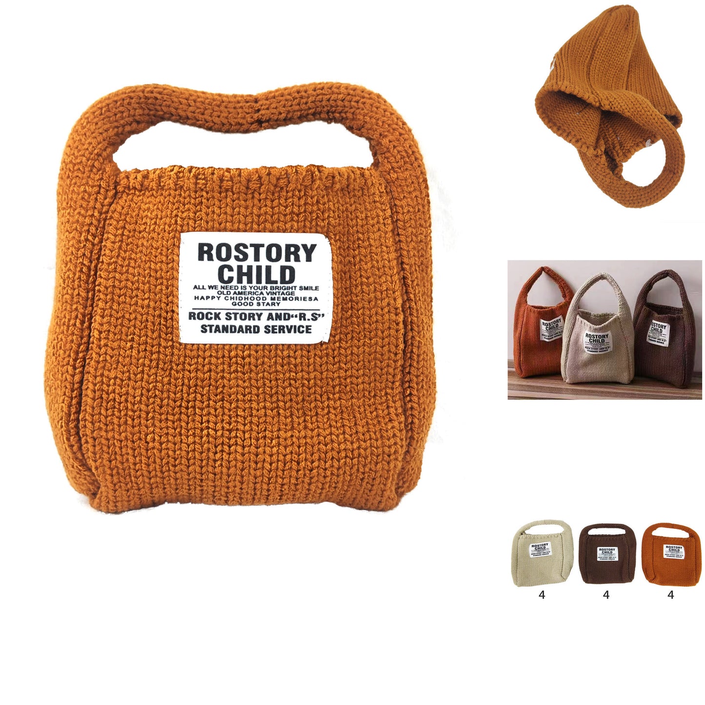 Knitted Tote Bag BG3107-9 (12PC)