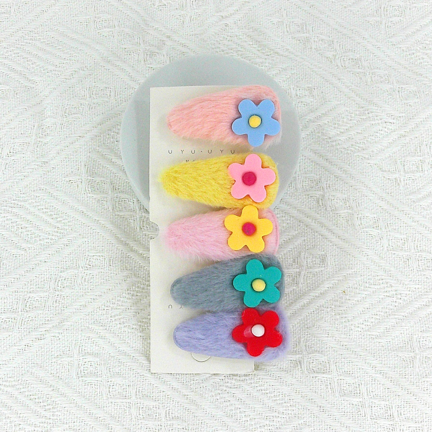 Kids Cute Cartoon Pom Pom Hair Clips BH4229-3 (12PC)
