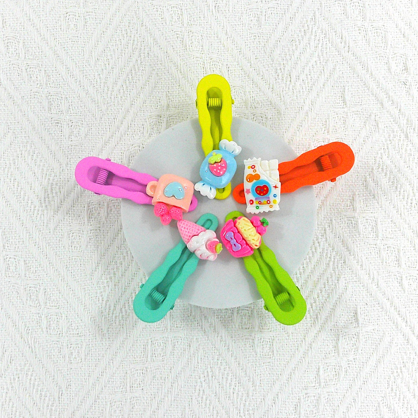 Kids Cute Charm Colorful Hair Clip BH4977-7 (5CASE)