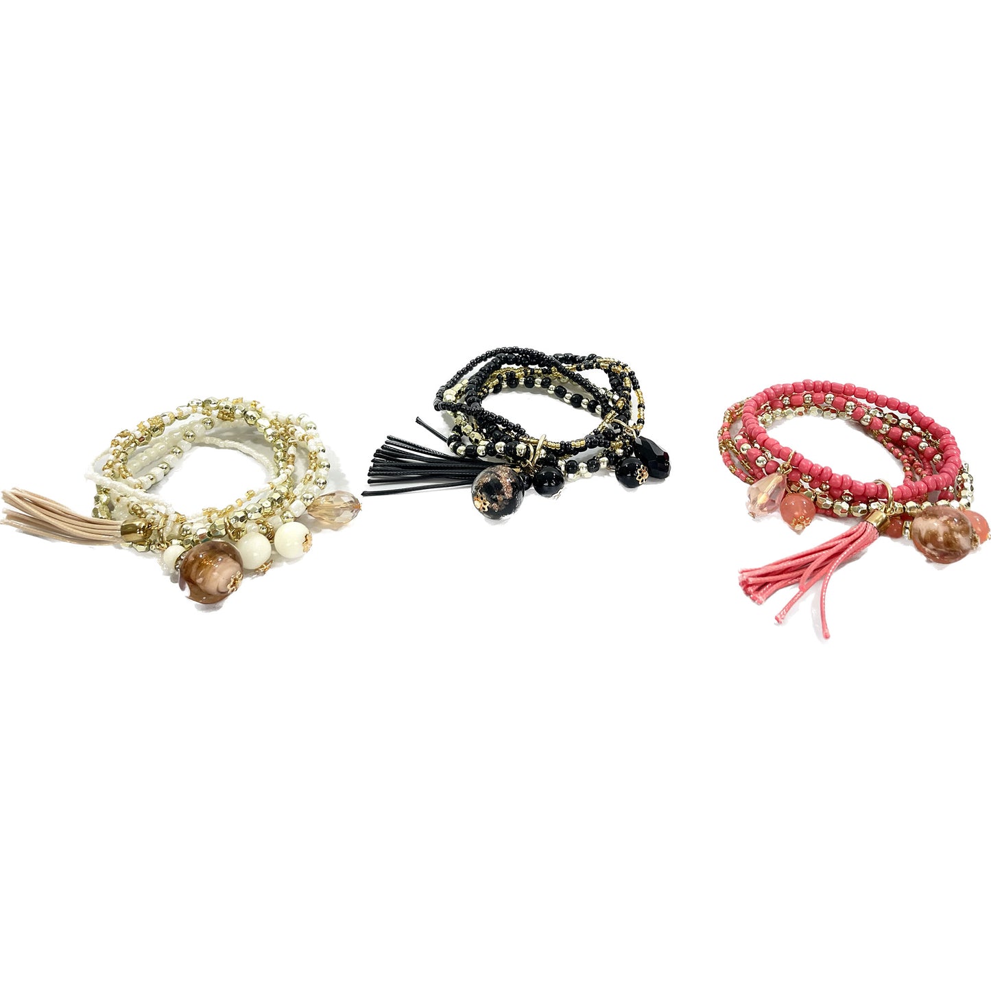 Tassel Bead Bracelet BR2221-19. (12PC)