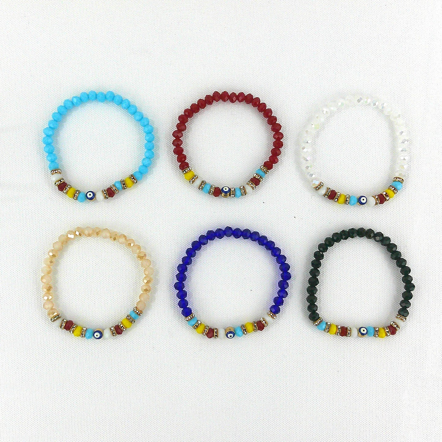 Bead Evil Eye Bracelet BR3723-3 (12PC)