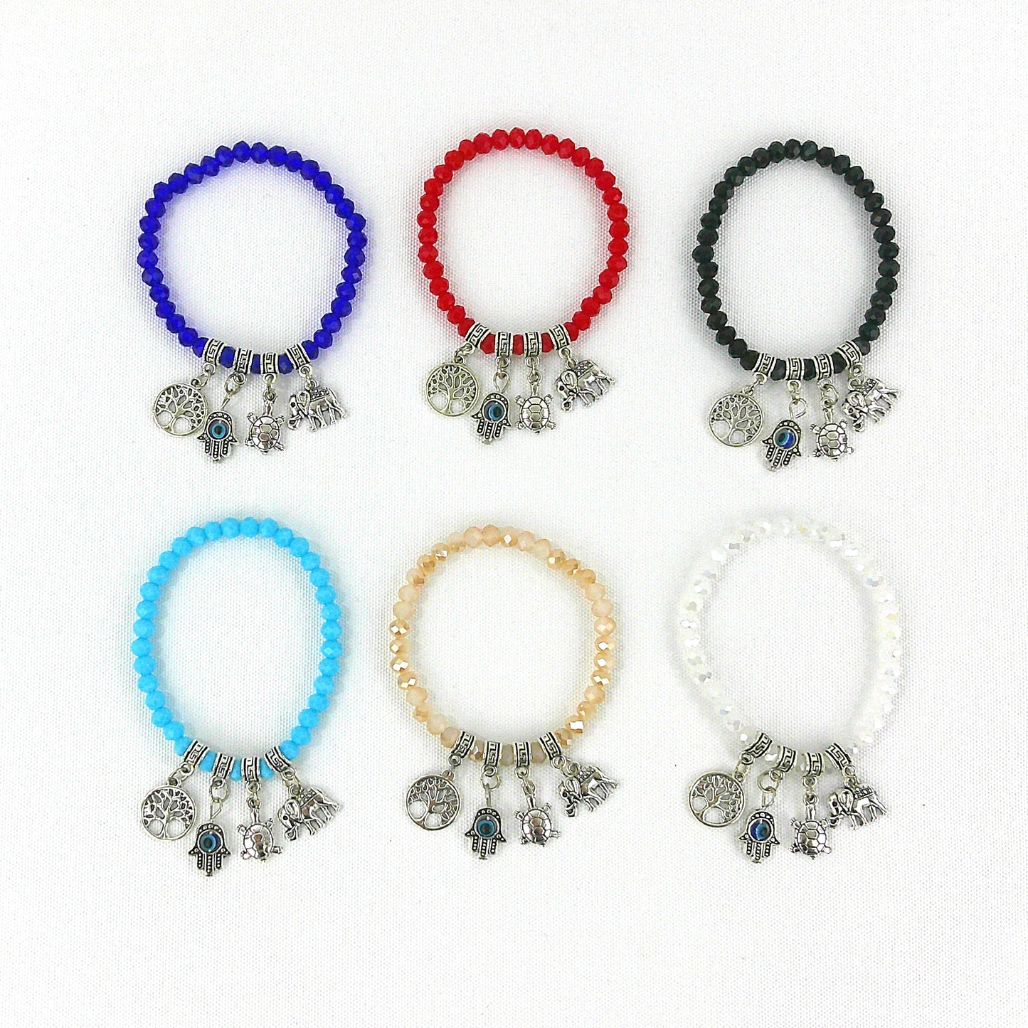 Bead Lucky Charm Bracelet BR3723-6 (12PC)