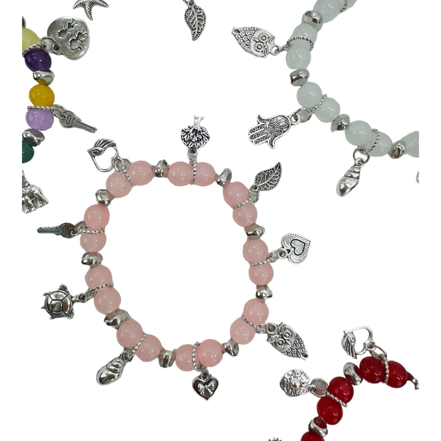 Natural Stone Multi Charm Bracelet BR4226-5 (12PC)