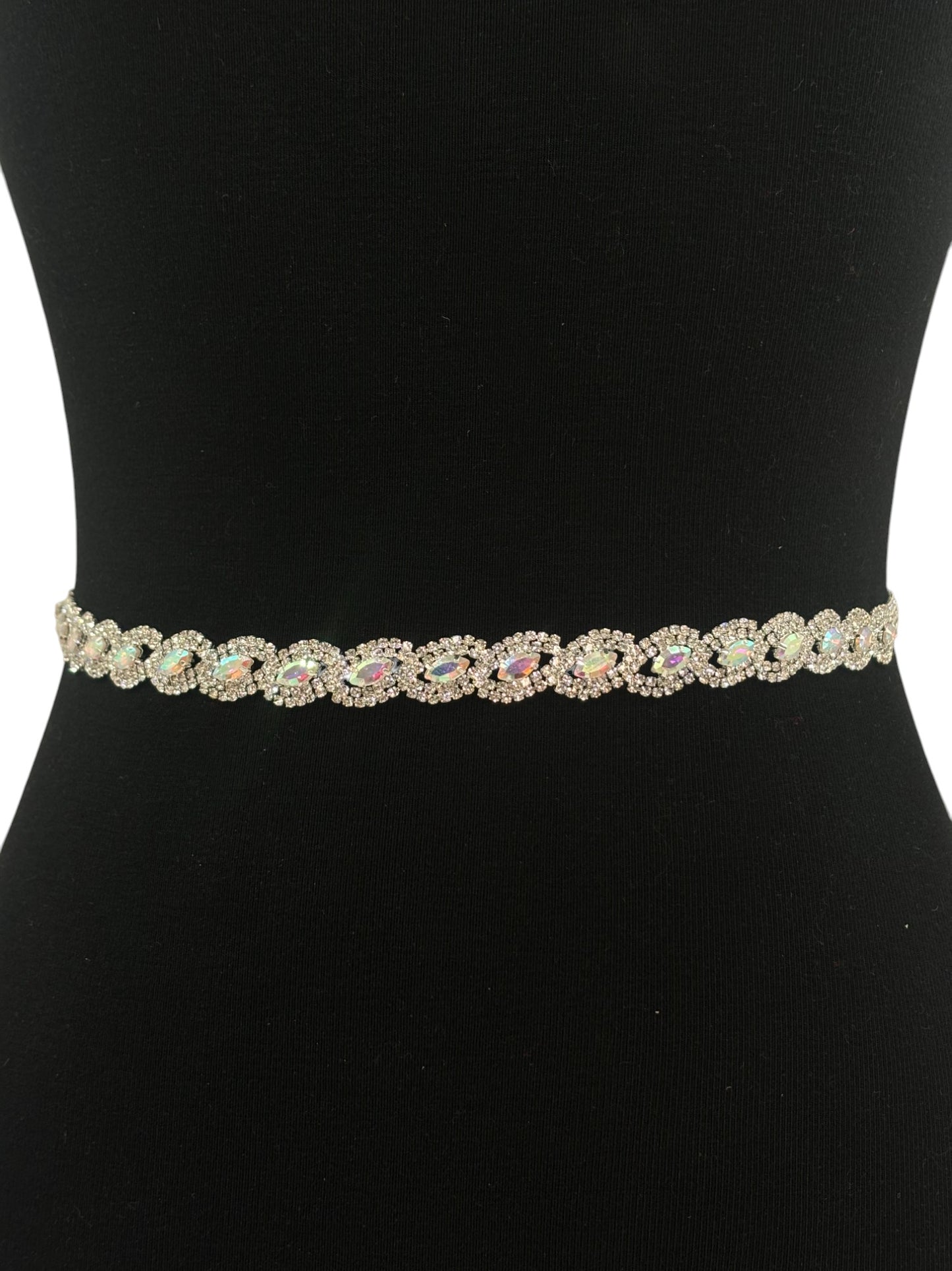 Rhinestone Oval Wedding Belt BT704 (1PC)