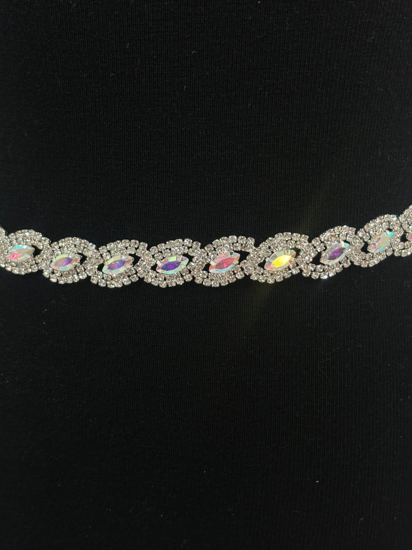Rhinestone Oval Wedding Belt BT704 (1PC)