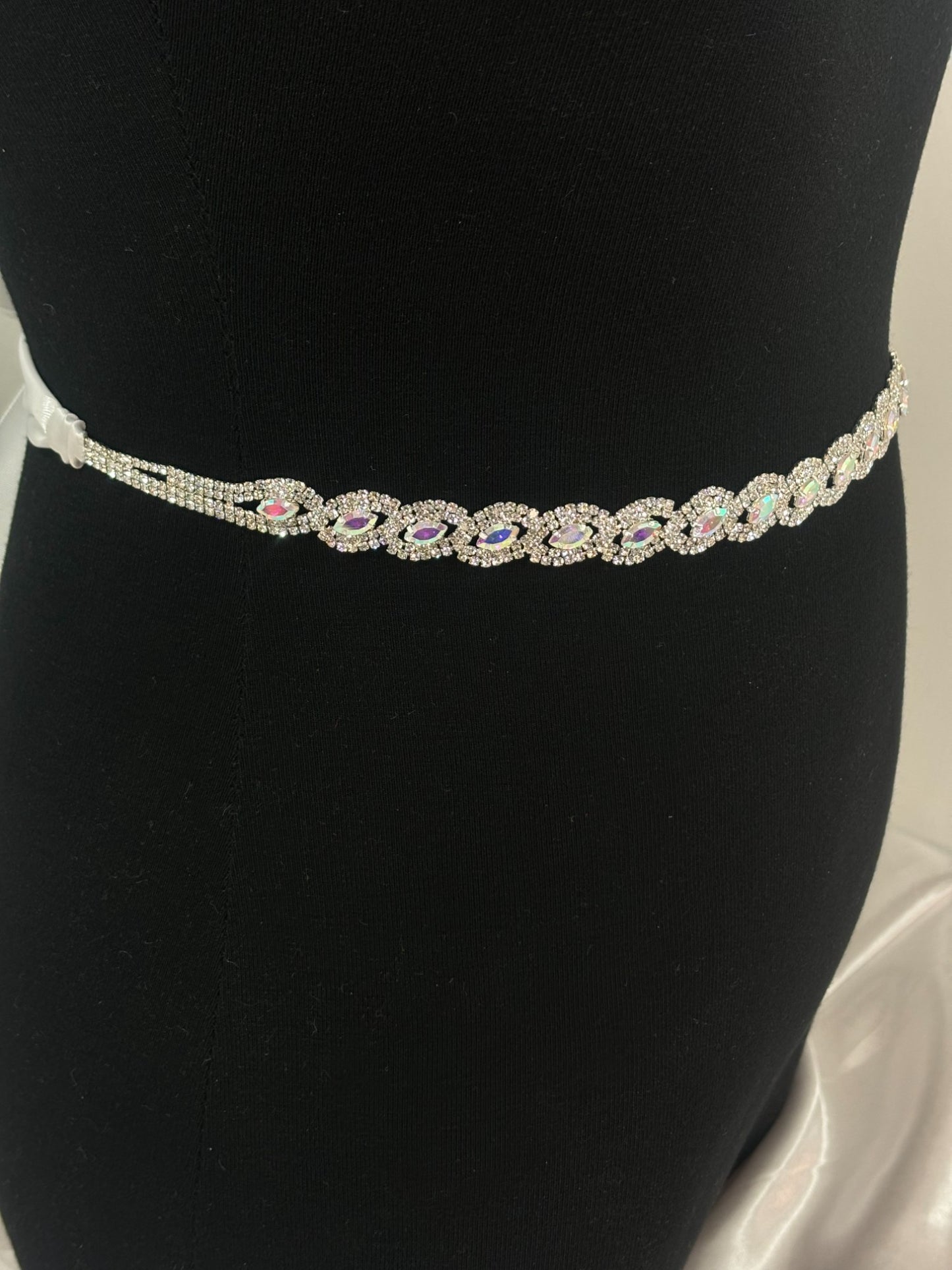 Rhinestone Oval Wedding Belt BT704 (1PC)