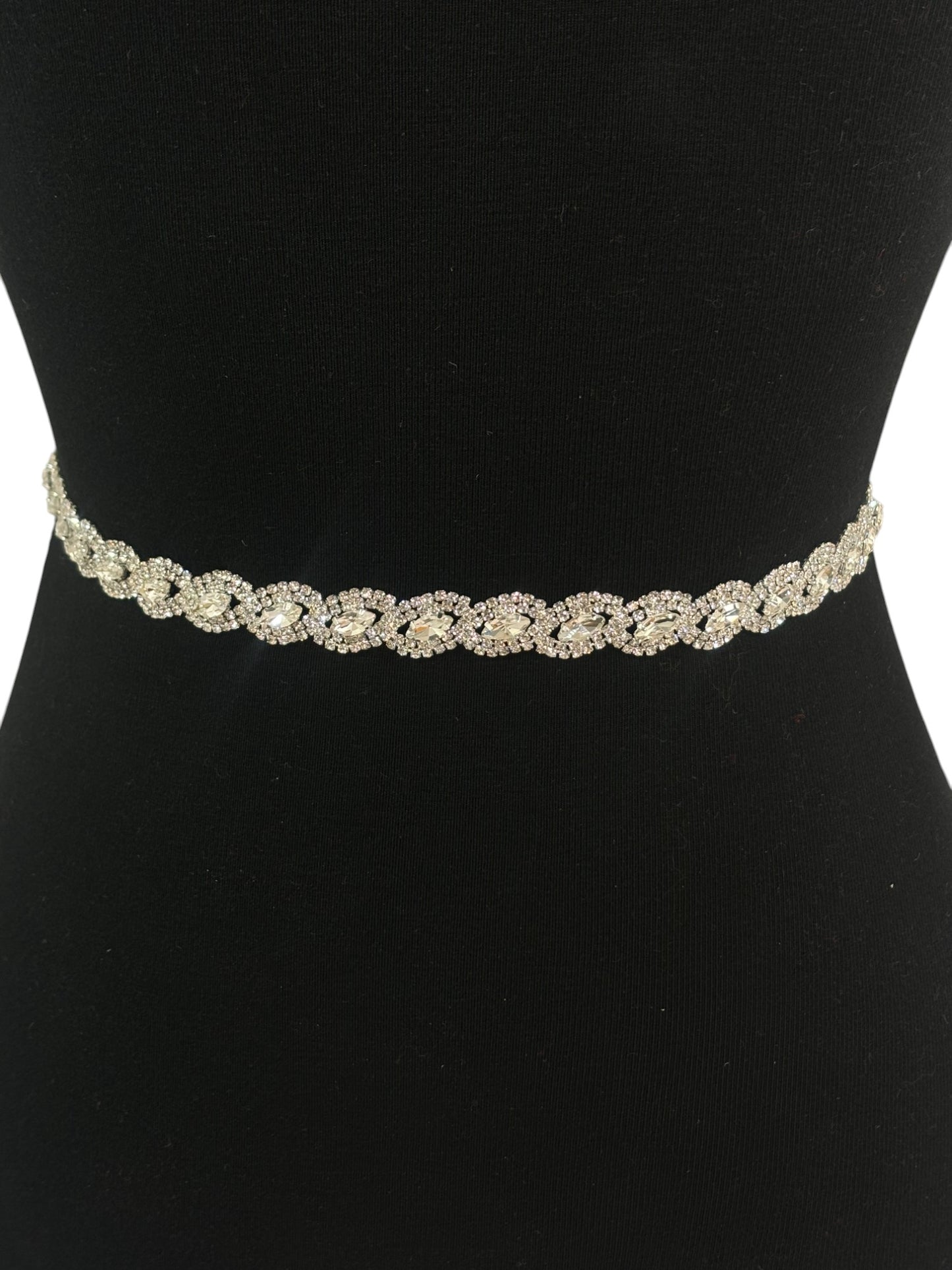 Rhinestone Oval Wedding Belt BT704 (1PC)