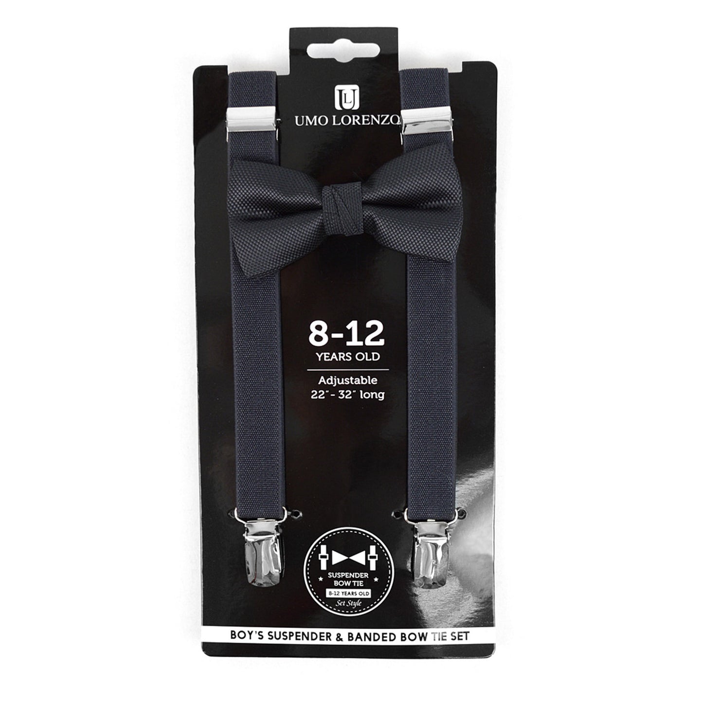 Boy's 8-12 Years Old Clip-on Suspenders & Bow Tie Set BBTHSU812-6308 (1PC)