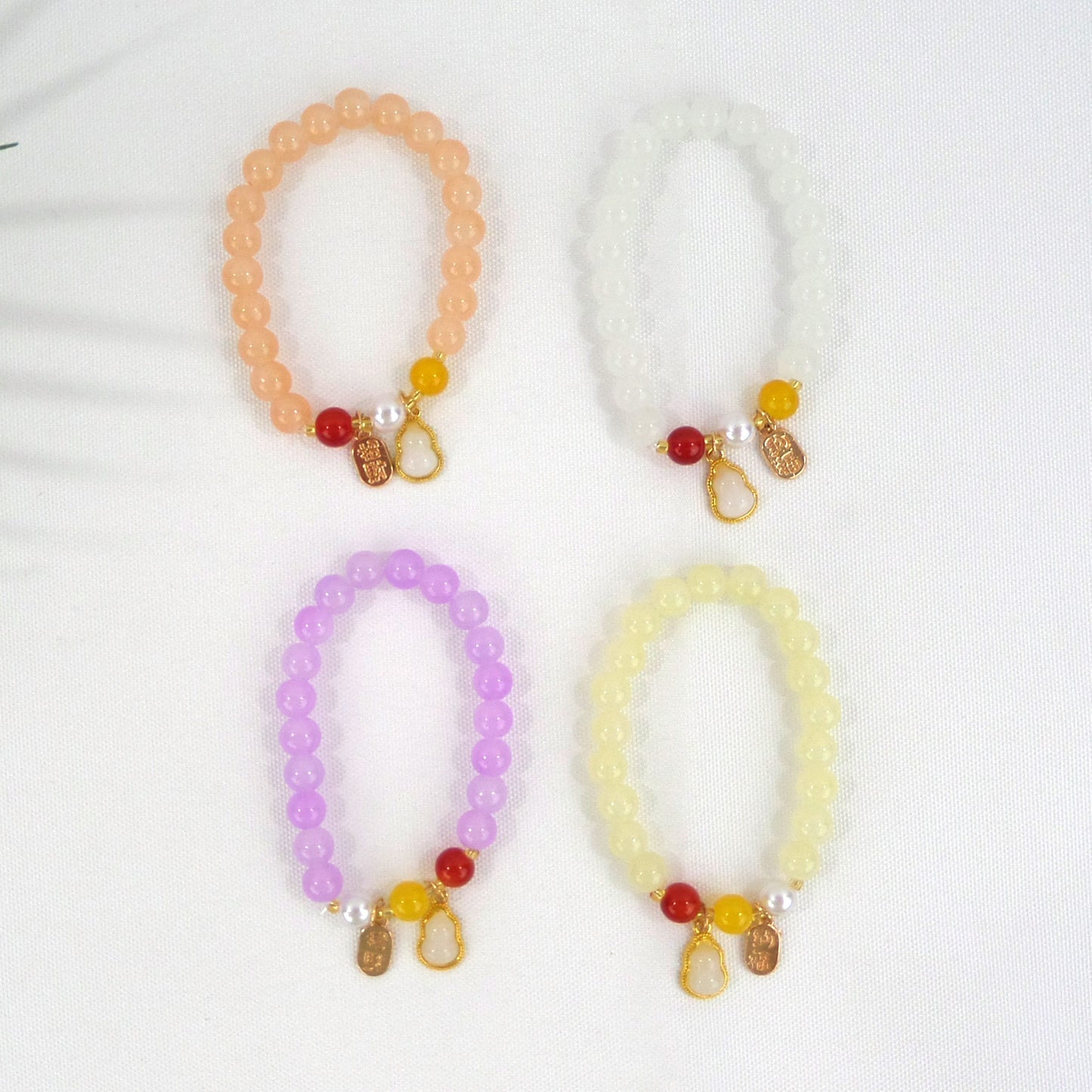 Natural Stone Charm Bracelet CBR3720-4 (12PC)