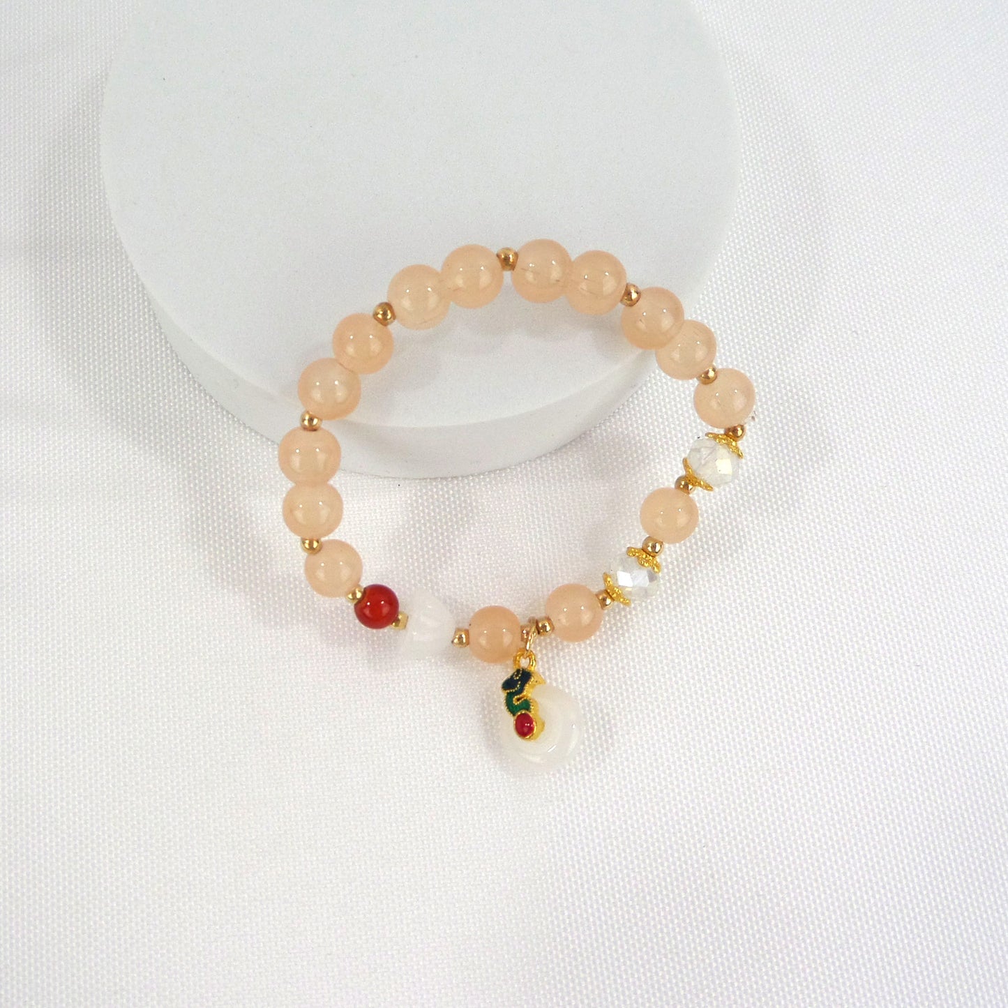Natural Stone Charm Bracelet CBR3720-6 (12PC)