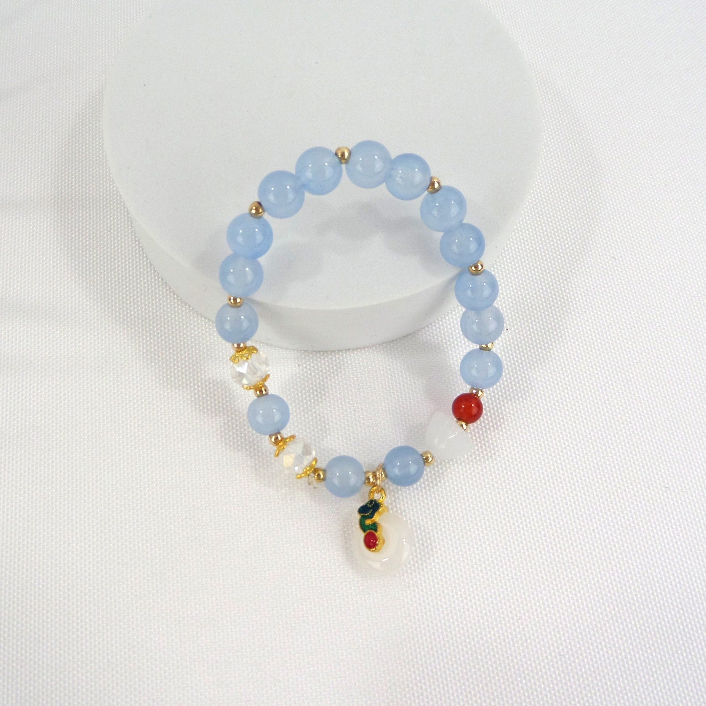 Natural Stone Charm Bracelet CBR3720-6 (12PC)