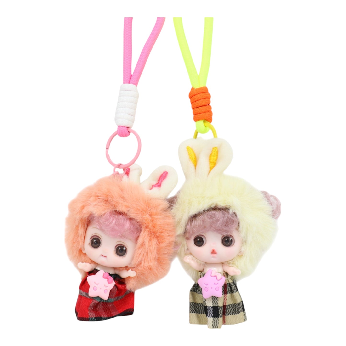 Bunny Ear Fairy Star Strap Keychain KC1205-40-C (12PC)