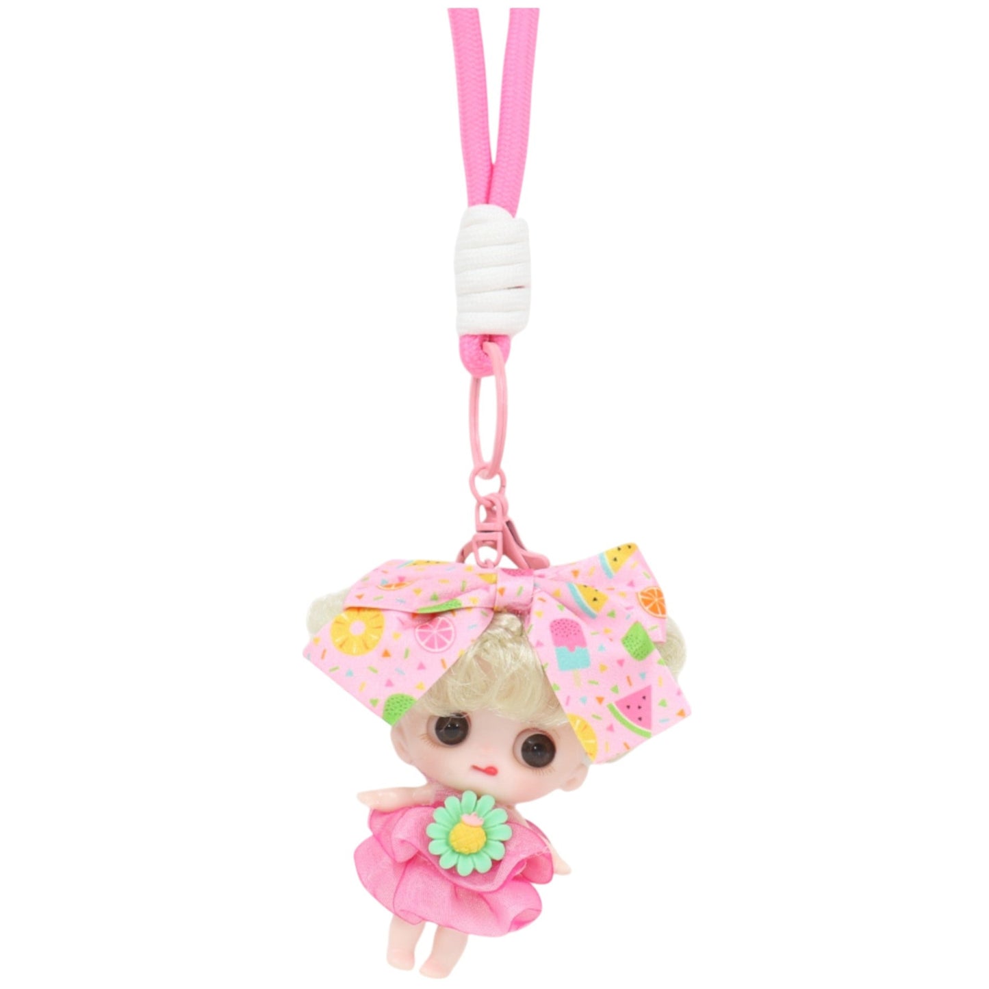 Flower Fairy Ribbon Strap Keychain KC1205-46-C (12PC)