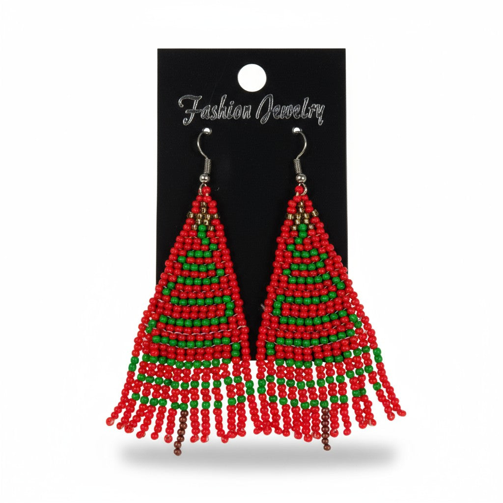 Fringe Christmas Bead Earring ER2829-26. (12PC)