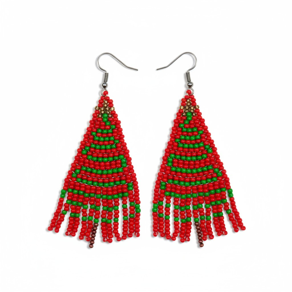 Fringe Christmas Bead Earring ER2829-26. (12PC)