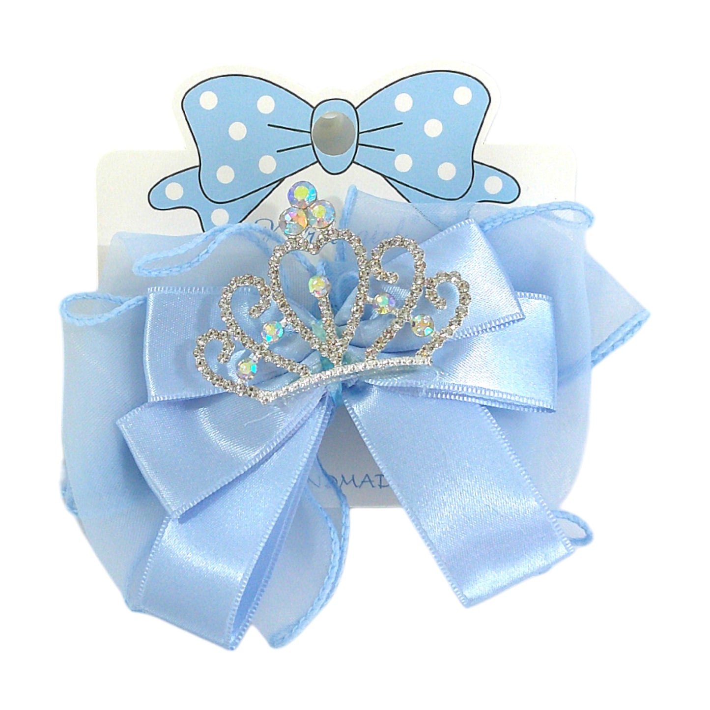 Kids Bow Crown Hair Deco Clip HLC4315-9 (12PC)