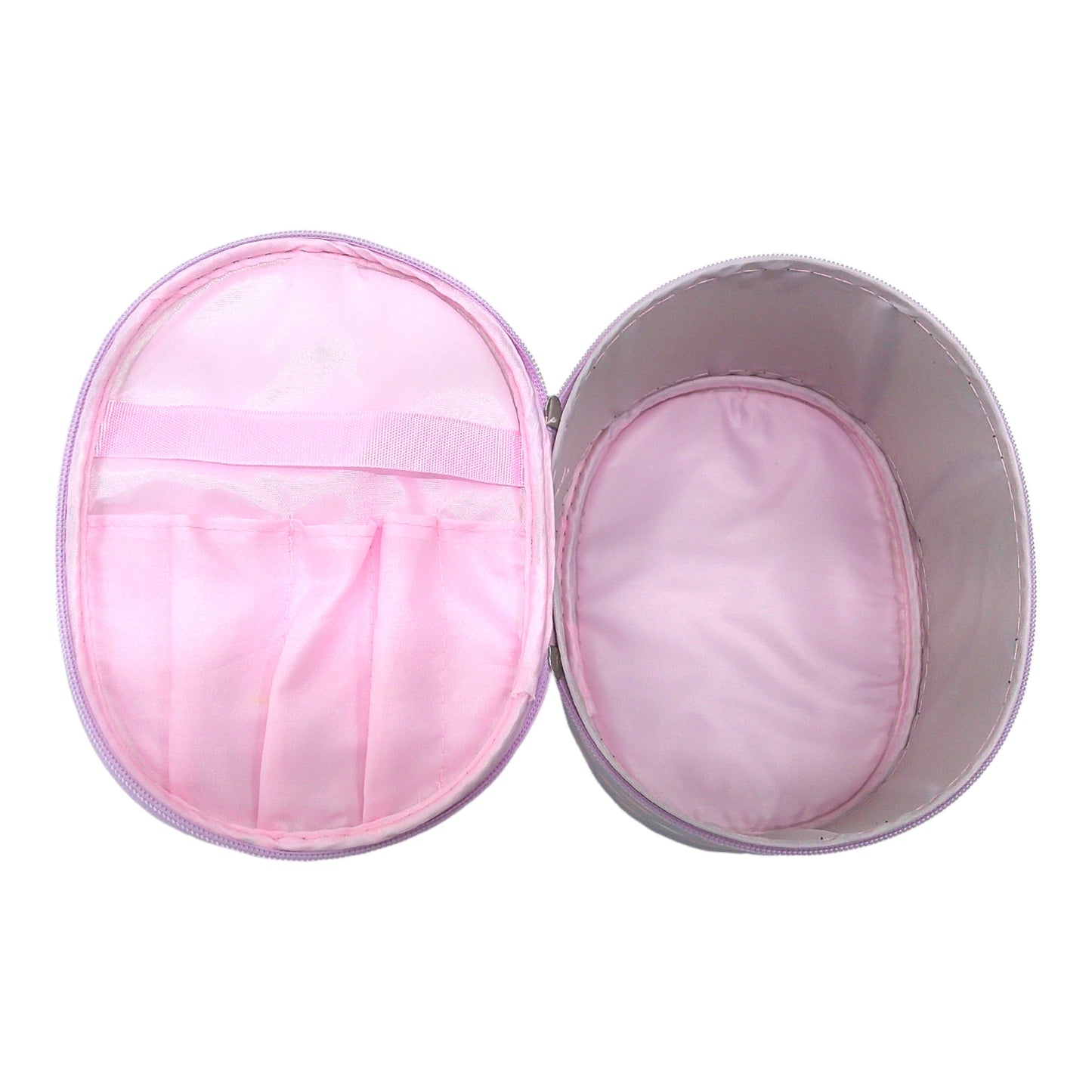 Vegan Leather Polk Dot Print Cosmetic Case Travel BAG FB211 (4PC)