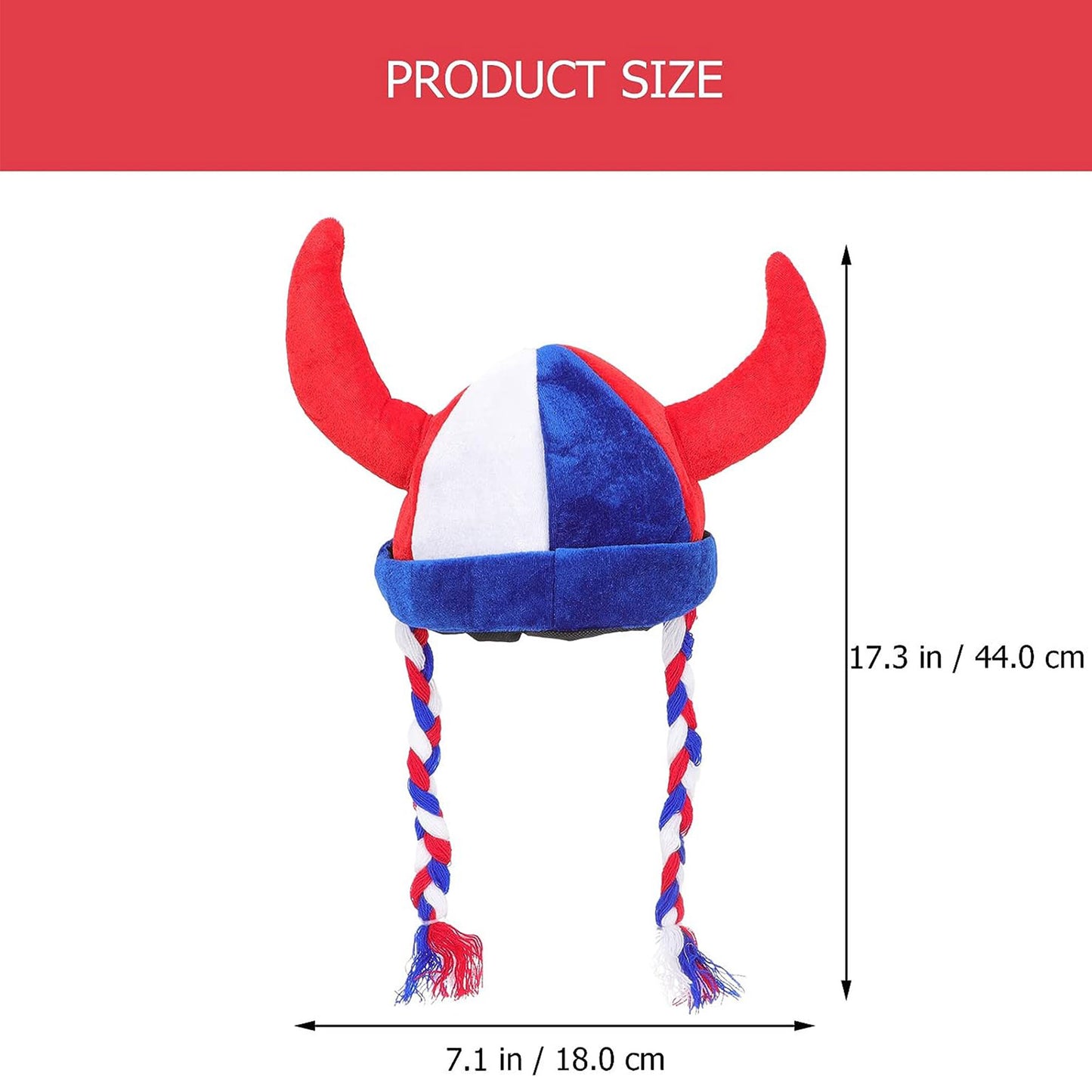 Viking Braids Hair Costume Party Hat SS3318-35. (4PC)