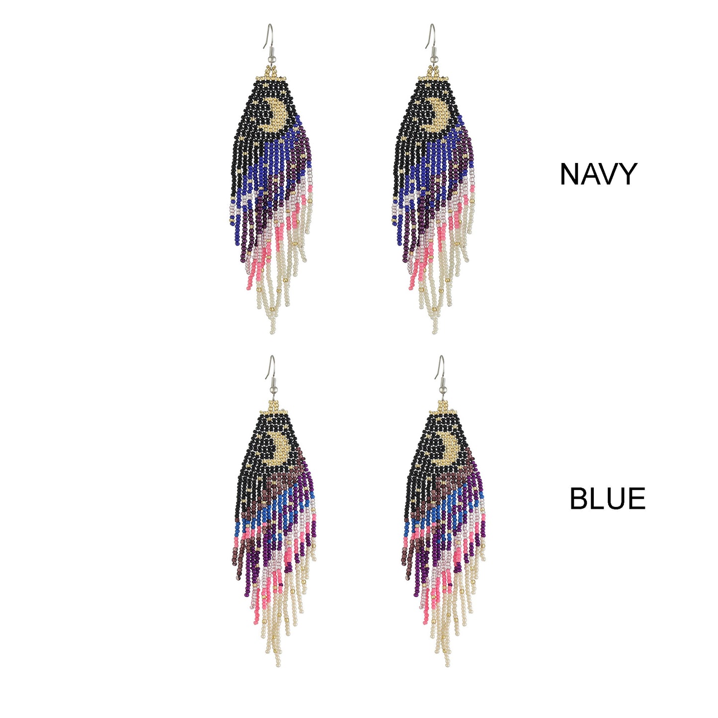 Fringe Moon Crescent Bead Earring ER2829-23 (12PC)