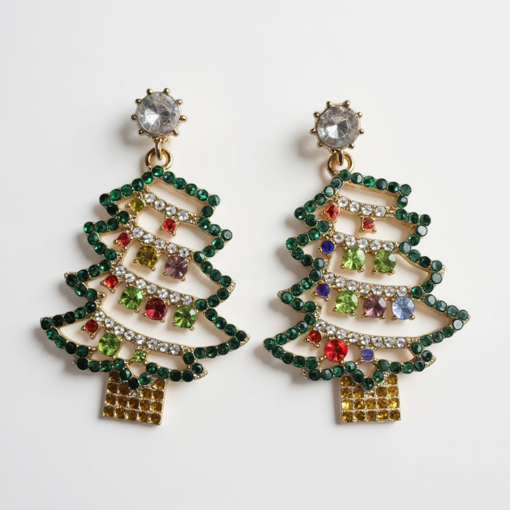 Christmas Tree Earring ER2913-29. (12PC)