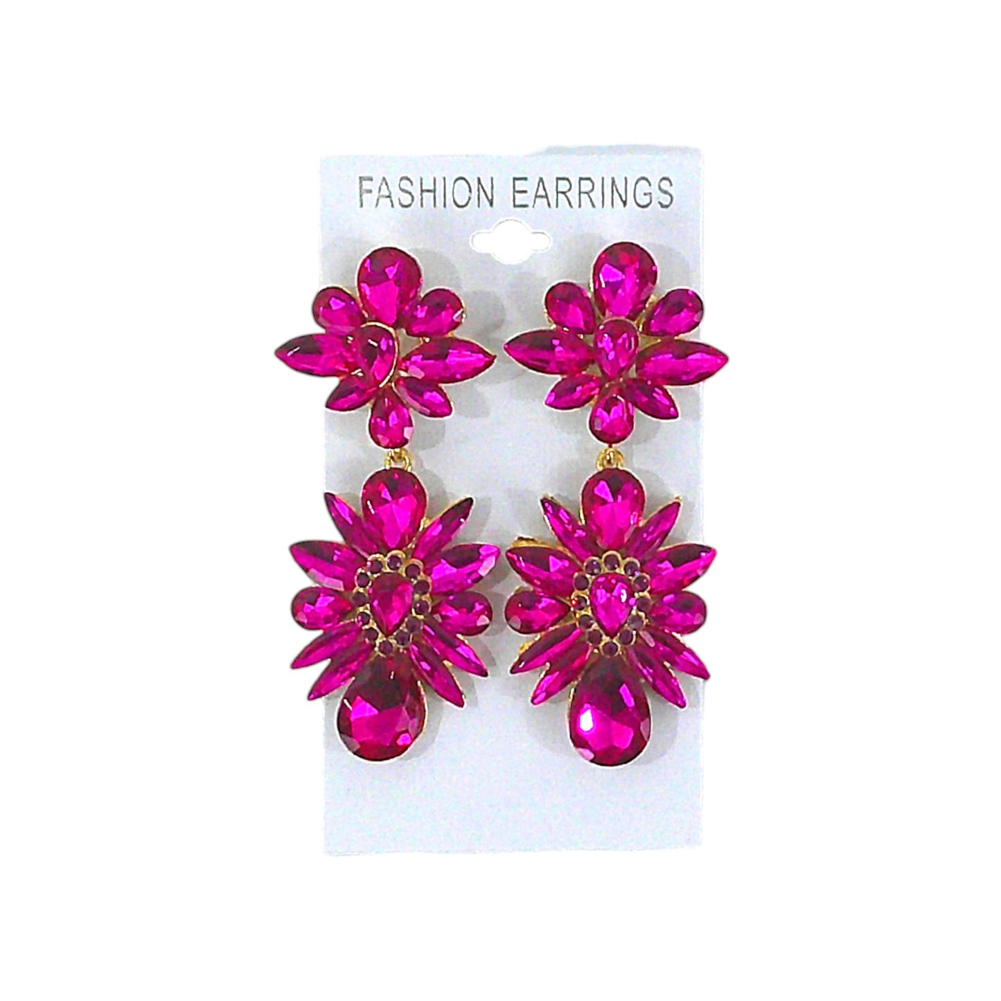 Pear Crystal Cluster Drop Bridal Earring ER4312-9 (12PC)