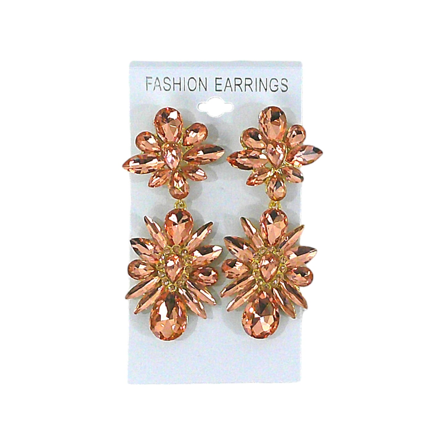 Pear Crystal Cluster Drop Bridal Earring ER4312-9 (12PC)