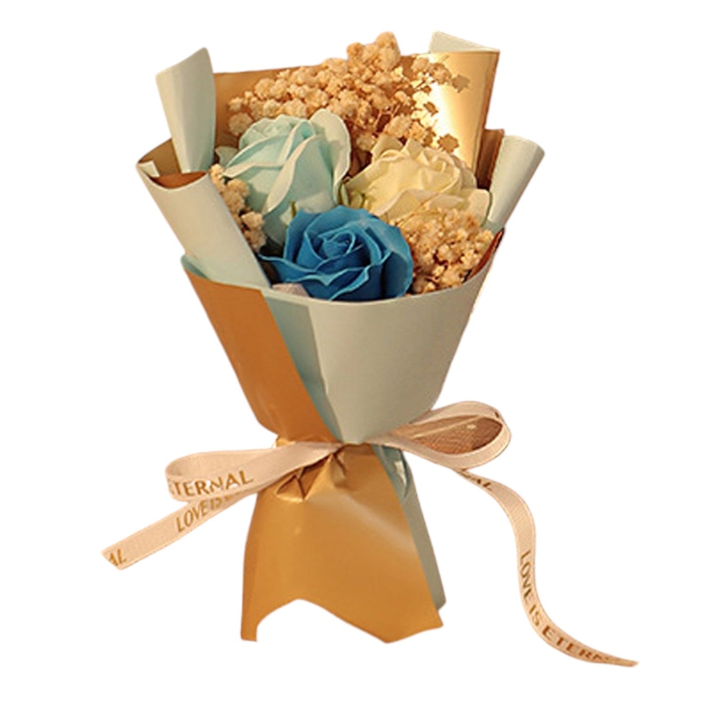 MIX ROSE SHORT STEM ARTIFICIAL FLOWER BOUQUET FA008 (12PC)