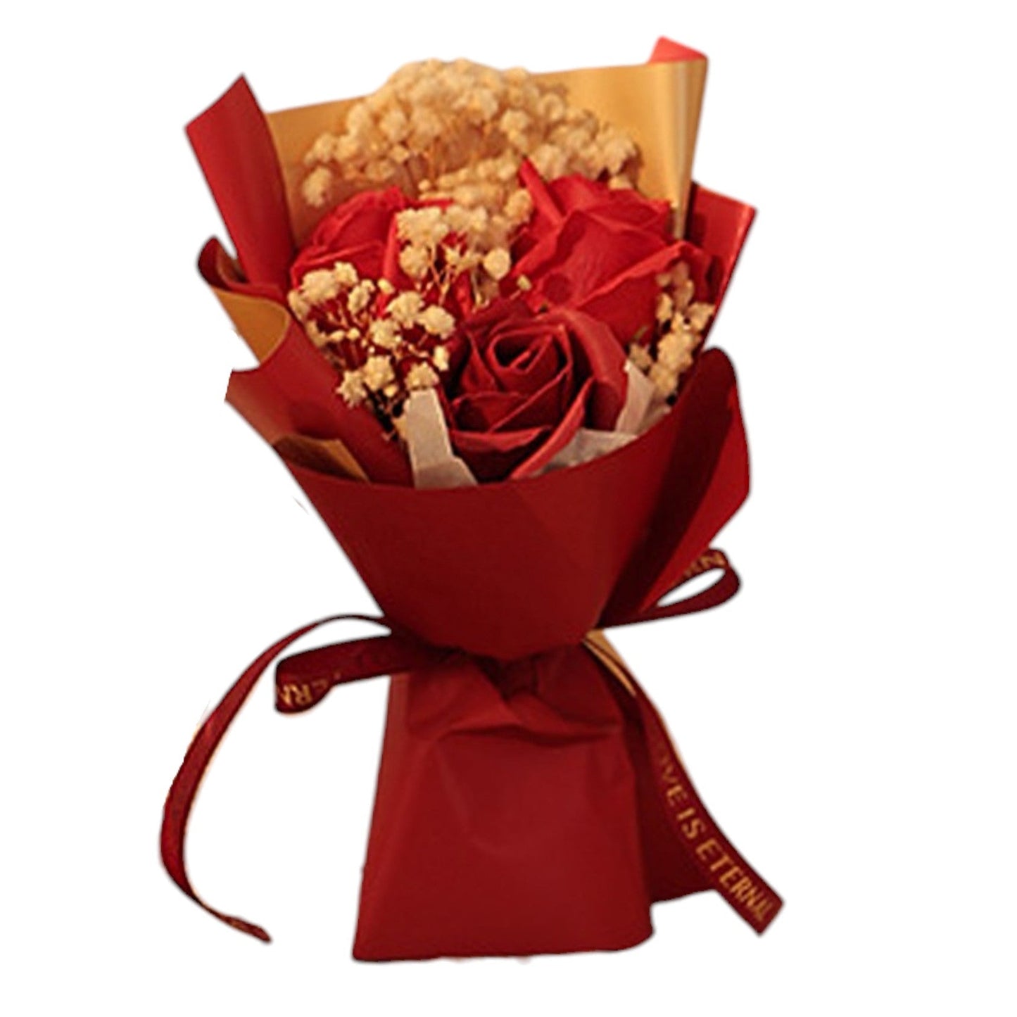 MIX ROSE SHORT STEM ARTIFICIAL FLOWER BOUQUET FA008 (12PC)