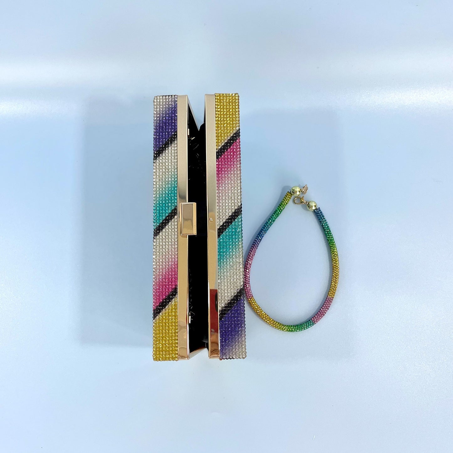 Rainbow Crystal Studded Evening Bag FB7244 (1pc)