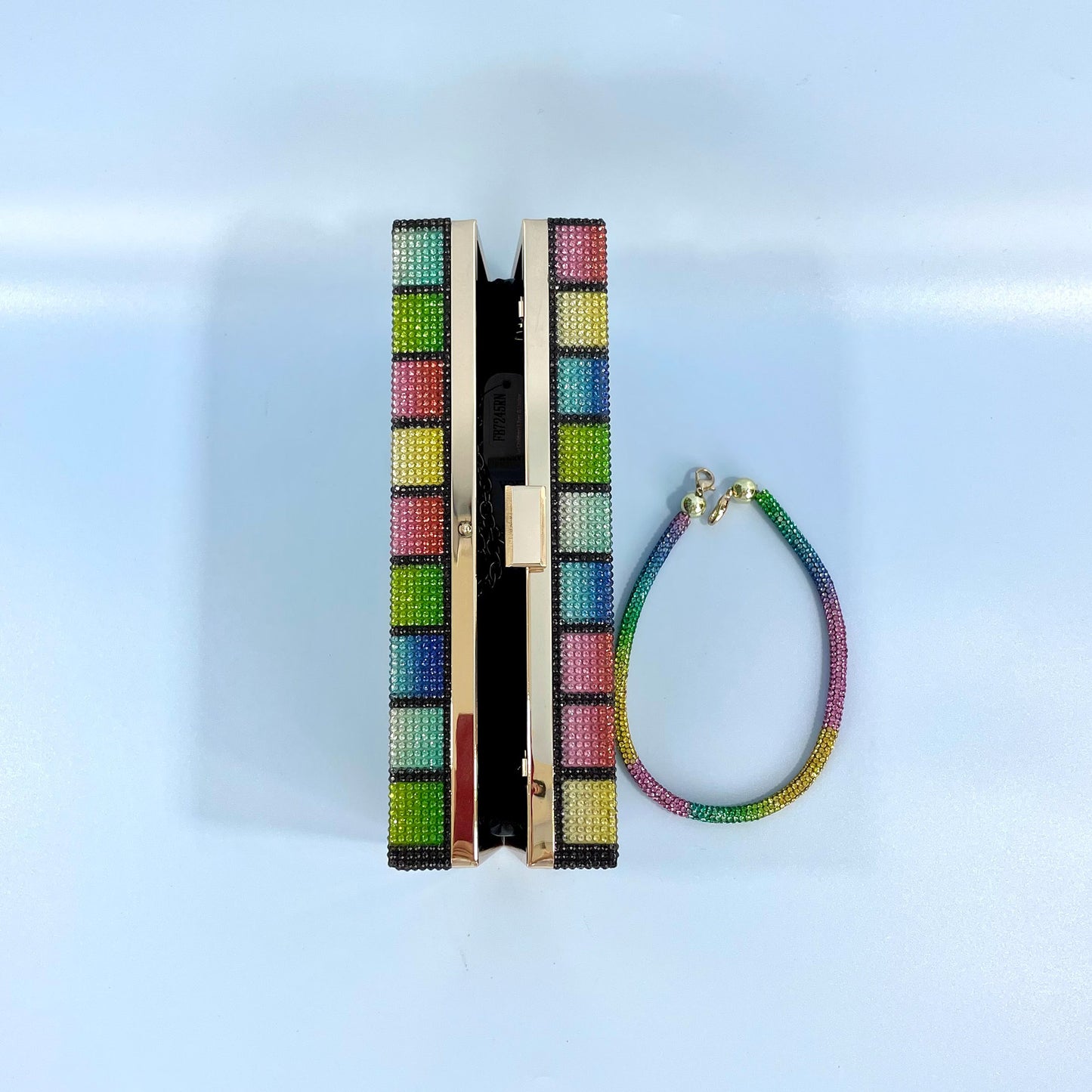 Rainbow Crystal Studded Evening Bag FB7245 (1pc)