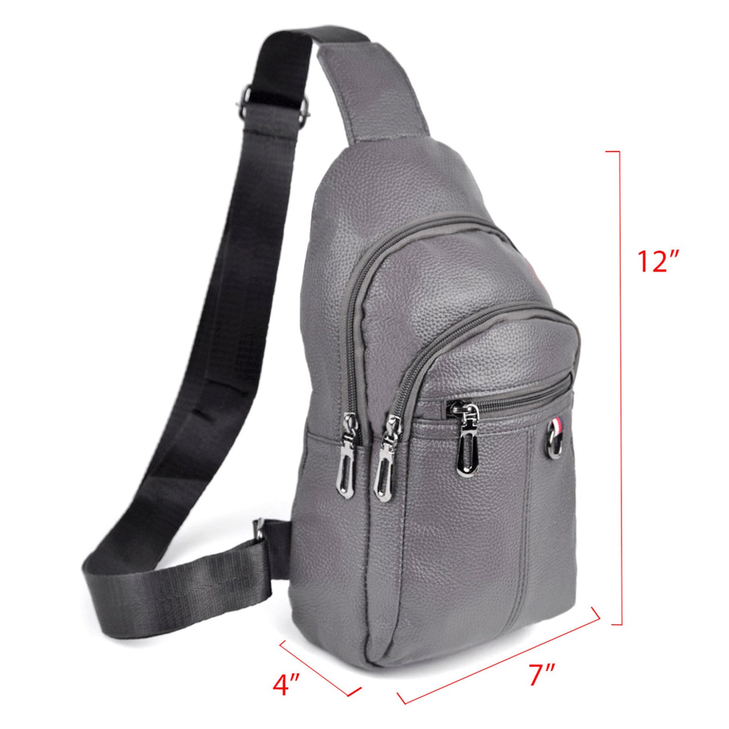 Synthetic Leather Crossbody Sling Bag FBG1847. (3PC)