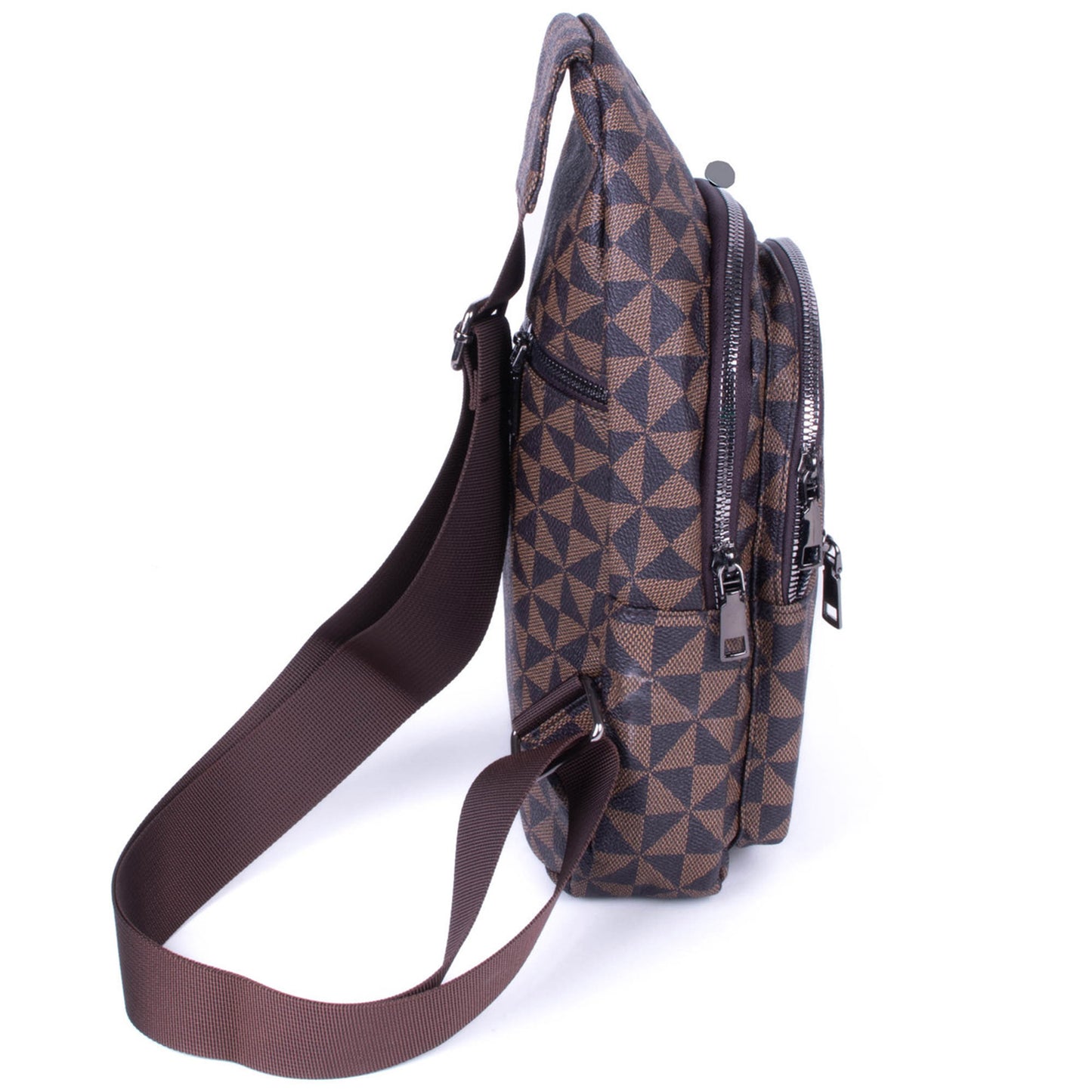Pu Monogram Pattern Crossbody Sling Bag FBG1876 (3pc)
