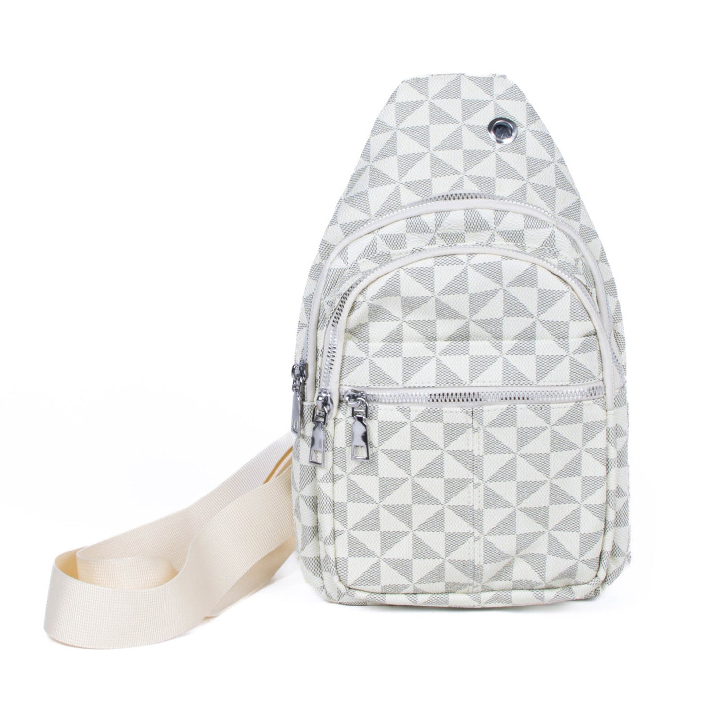 Pu Monogram Pattern Crossbody Sling Bag FBG1876 (3pc)