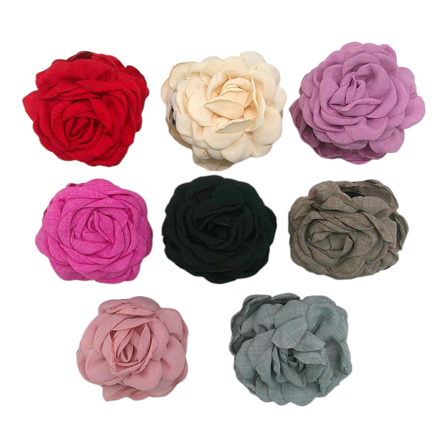 Rose Flower Hair Clip FC4318-1 (12PC)