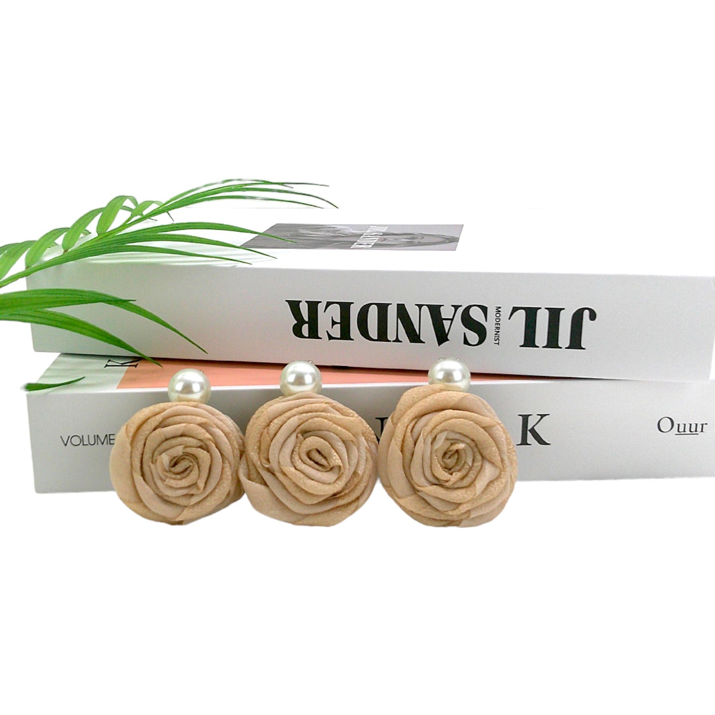 Mini Pearl Rose Flower Hair Clip FC4318-4 (6PC)